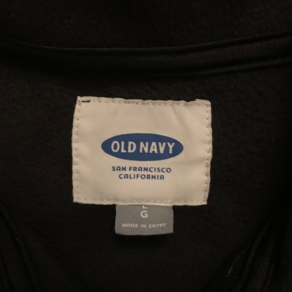 Old Navy black fleece mock-neck full zip up sweatshirt - Picture 4 of 7